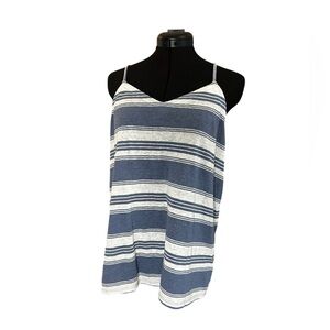 Blue and White Tank Top